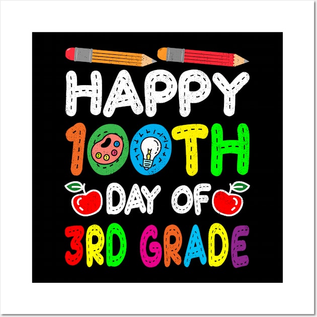 Happy 100th Day Of 3rd Grade Wall Art by Tuyetle